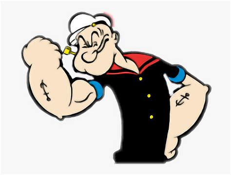 Popeye The Sailor Man Flexing Free Transparent Clipart Clipartkey