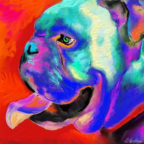 Pop Art Bulldog Painting Svetlana Novikova By Svetlana Novikova