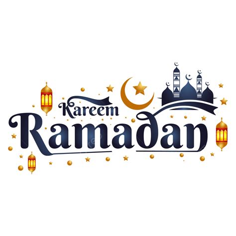 Tulisan Ramadan Kareem Teks Tipografi Arab Islamic Untuk Stiker