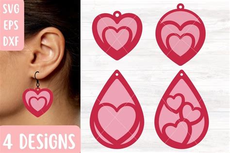 Valentines Day Earrings Svg Files For Cricut