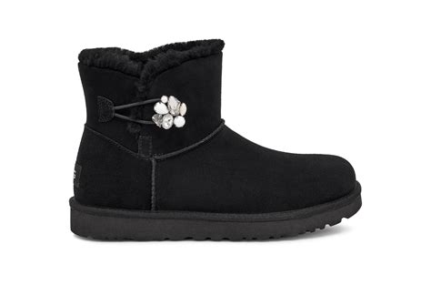 Ugg Mini Bailey Button Pearl Gem Boot For Women Ugg Uk