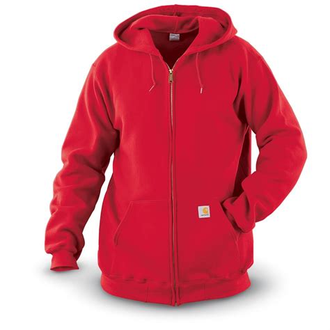 Carhartt Midweight Full Zip Sweatshirt Red 173545 Sweatshirts