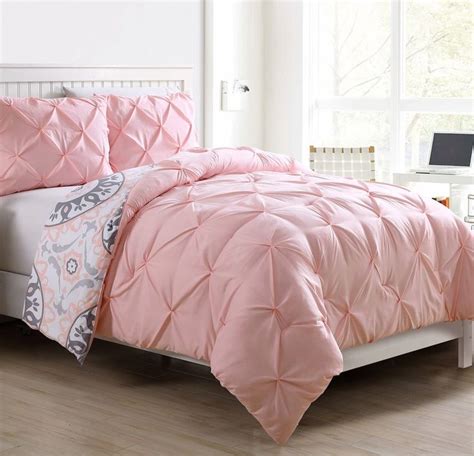 Roslyn 2 Piece Twin Twin Xl Reversible Comforter Set Comforter Sets Pink Comforter Sets Pink