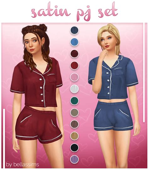 Sims Satin Pj Set Archives The Sims Book