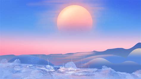 Beautiful Winter Sunrise Background With Snow Scene Winter Beautiful