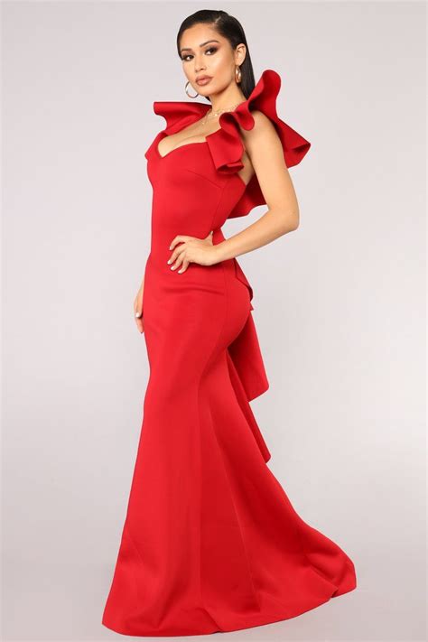 Salty Babe Mermaid Dress Red Red Bridesmaid Dresses Dressy Dresses Elegant Dresses Plus