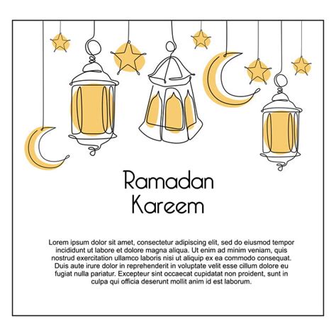 Ramadan Kareem Template Banner Design With Lantern Decorative