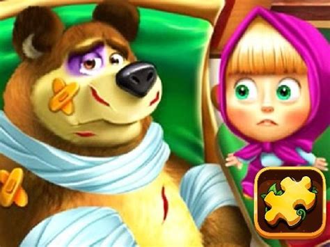 Play Masha And The Bear Jigsaw Free Online Game 🕹️ Little Games