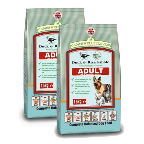 James Wellbeloved Adult Duck And Rice Complete Dog Food 2 X 15kg Offer