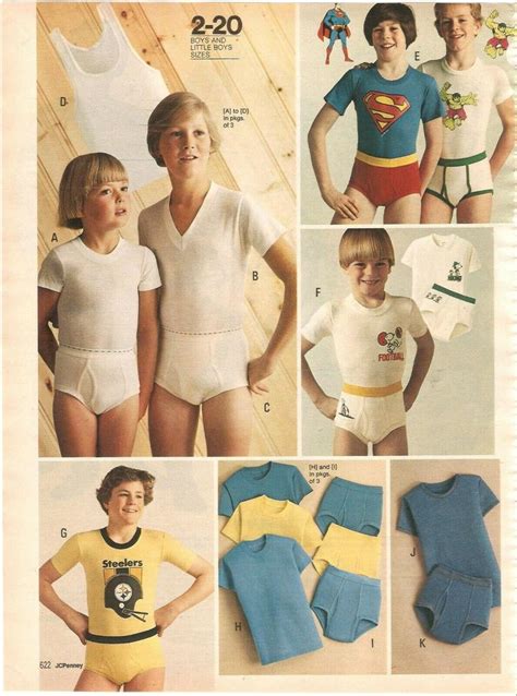 80s Vintage Catalog Fashion Boys Mens Underwear Photo Pages Ads