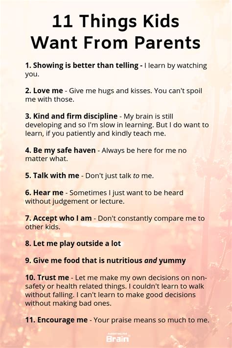 Raising Children 11 Things Kids Need From Their Parents