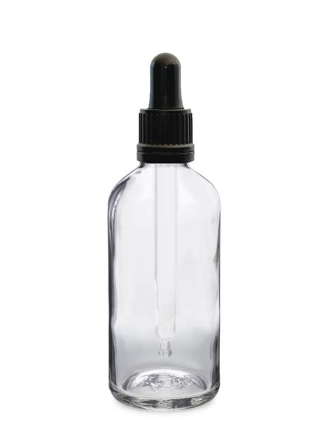 100ml Clear Glass Bottles With Tamper Resistant Glass Pipettes Avalon