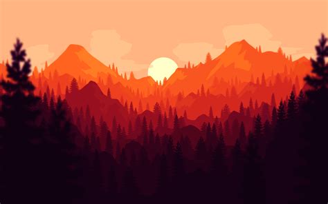 Free Download Clean Firewatch Styled Wallpaper Wallpapers 2560x1600