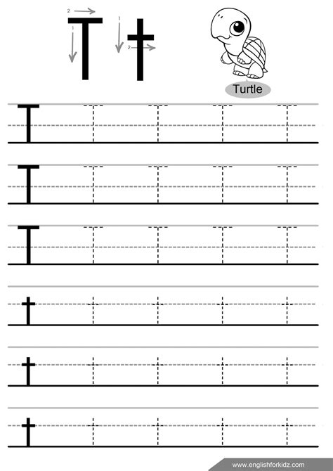 Letter T Worksheets Printable Alphabet Worksheets Writing Practice