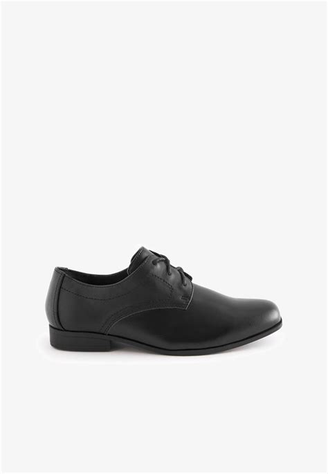 Next School Lace Up Shoes Zapatos Con Cordones Black Perforated