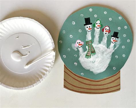 Snow Globe Craft With Handprints Childhood Magic