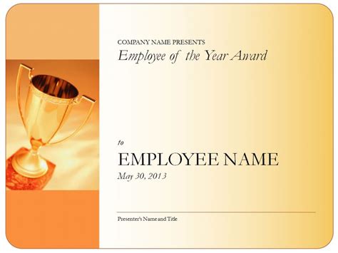 Employee of the month, quarter or year awards work extremely well when there are clear criteria for winning, and the recognition is visible to all employees. Employee of the Year Certificate | Employee of the Year ...