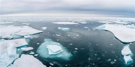 Premium Ai Image Ice Sheets Melting In The Arctic Ocean Or Waters