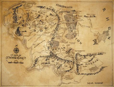 Lord Of Rings Middle Earth Map United States Map