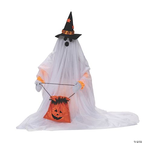 Cute Standing Animated Ghost Halloween Decoration