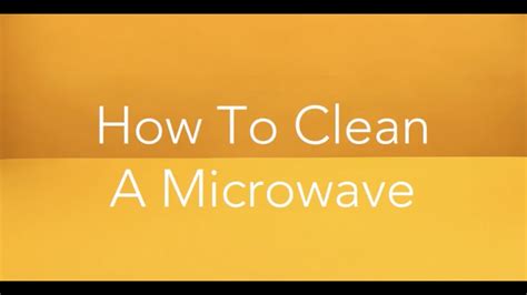 Streeteasy Handy How To Clean Your Microwave Youtube
