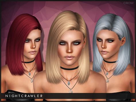 Crow Hairstyle For Ts3 By Nightcrawler By The Sims Resource Sims 3 Hairs