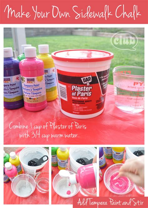 Apply the paint with a paint brush. How to Make Your Own Homemade Sidewalk Chalk