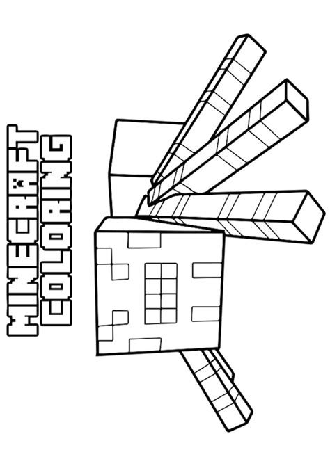Minecraft Spider Coloring Page Free Printable Coloring Pages For Kids