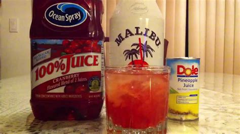 Malibu drinks are perfect mixers for tropical cocktails, or drinks featuring fruit juice and fruit flavors like pineapple juice, cranberry juice, coconut water, lime. The Malibu Bay Breeze Cocktail House Made - YouTube