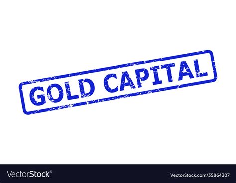 Gold Capital Watermark With Scratched Surface Vector Image
