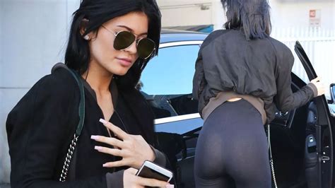 Kylie Jenner Flashes Bum In See Through Bodysuit As She Visits Lamar