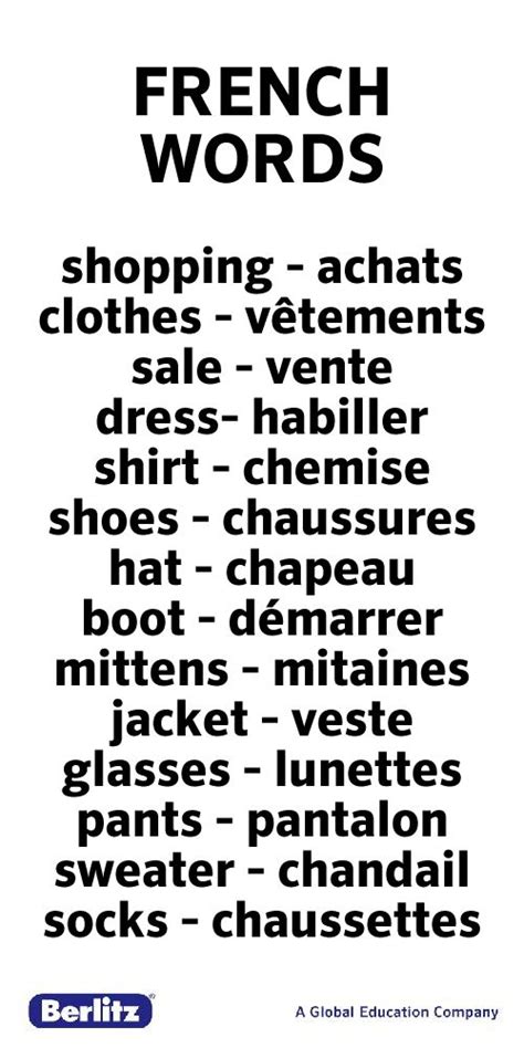 45 Best French Unit Clothing Images On Pinterest French Lessons