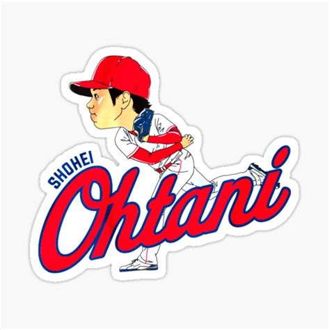Shohei Ohtani Caricature Sticker For Sale By Cody Art Redbubble