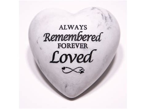 Always Remembered Forever Loved Inspirational Stone Paperweight