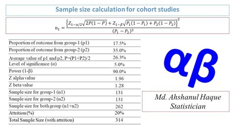 Sample Size Calculation For Cohort Studies Ms Excel Youtube
