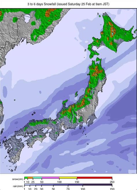 Japan Next 3 Days Accumulated Snow