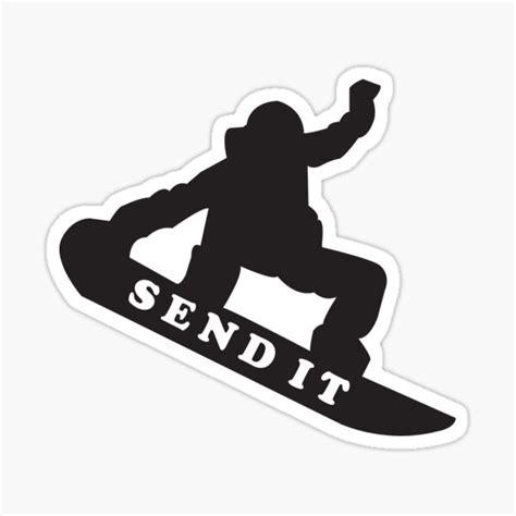 Snowboard Send It Icon Sticker For Sale By Sendithomie Redbubble
