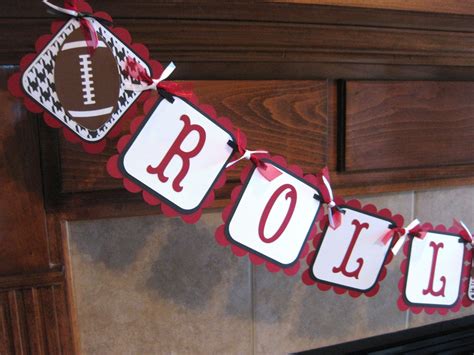 University Of Alabama Football Party Banner Can Customize To Your Team