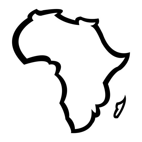 Detailed Map Of Africa Continent In Black Silhouette 551247 Vector Art