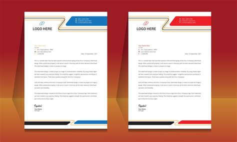 Letterhead Format Template Business Style Letterhead Design Template