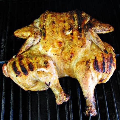 Grilled Butterflied Whole Chicken With Barbecue Sauce Recipe Bbq Whole Chicken Grilled