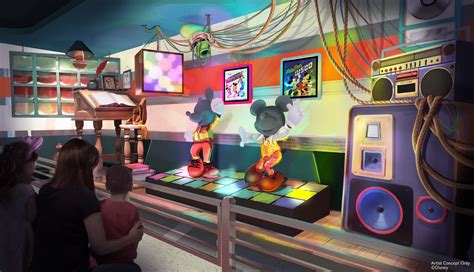 New Concept Art Of Mickeys Toontown El Capitoon Theater Queue Donald