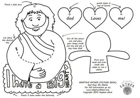 Free Kids Activity Sheet Make A Jesus Loves Me Mobile Jesus Hugs The