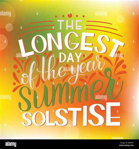 Summer Solstice Lettering Elements For Invitations Posters Greeting