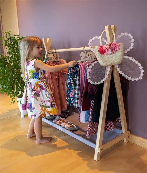 Montessori Teepee Style Clothing Rack With Storage Kids Room Etsy In