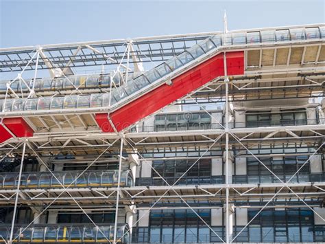 Exterior View Of The Centre Georges Pompidou Museum Stock Image Image