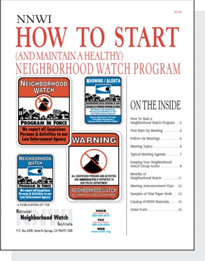 neighborhood watch handbooks neighborhood watch signs national neighborhood watch institute