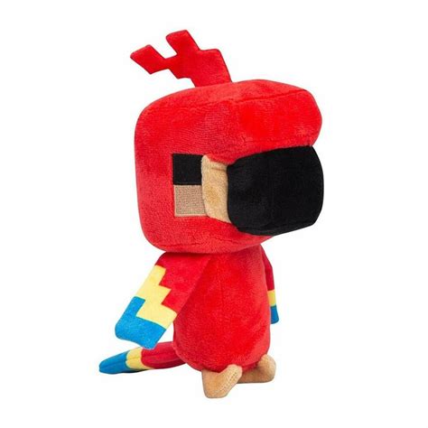 Jinx Minecraft Happy Explorer Parrot Plush Stuffed Toy Red 7 Tall