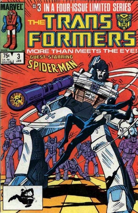 Crossover De Cómics Spider Man Con Los Transformers