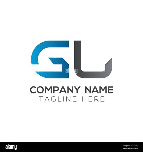 Initial Gl Letter Linked Logo Gl Letter Type Logo Design Vector